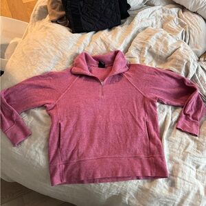 Nike Women's Pink Quarter-Zip Sweatshirt